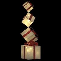 Kerstdecoratie geschenkdoos 80 LED's warm wit - thumbnail