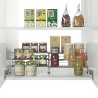 Metaltex Smart Kitchen 2-delig Schuifbaar Kruidenrek 28/55x23x13 cm Zilver - thumbnail