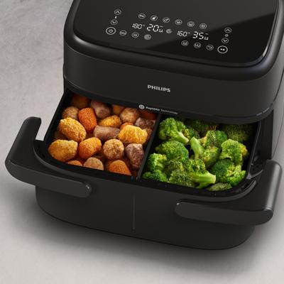 Philips 1000 series NA150/00 friteuse Dubbel 7,1 l 2450 W Heteluchtfriteuse Zwart - thumbnail