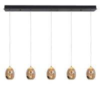 Highlight Hanglamp Golden Egg 5 lichts L 108 cm amber-zwart - thumbnail