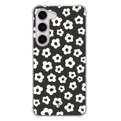 Samsung Galaxy S23 Plus shockproof hoesje - Retro bloempjes Samsung Galaxy S23 Plus shockproof hoesje - Retro bloempjes