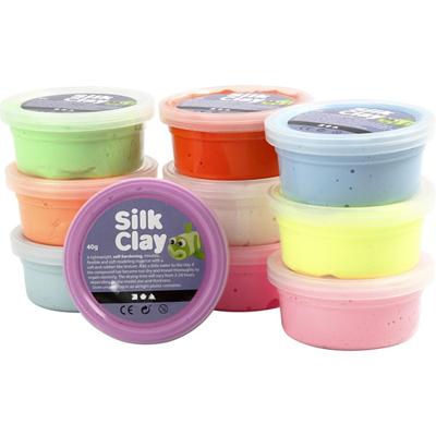 Silk Clay - felle kleuren, 10x40gr - thumbnail