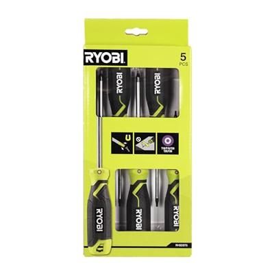 Ryobi RHSDST5 | Magnetische Torx Schroevendraaierset 5 stuks - 5132006044 Ryobi RHSDST5 | Magnetische Torx Schroevendraaierset 5 stuks - 5132006044