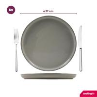 Cookinglife Serviesset Urban Chic 18-delig / 6 personen - 6 dinerborden, 6 ontbijtborden en 6 kommen - thumbnail