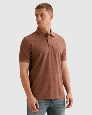 Pme Legend Fine Pique Aop Ppss2602852 Poloshirts 4085 Roan Rouge