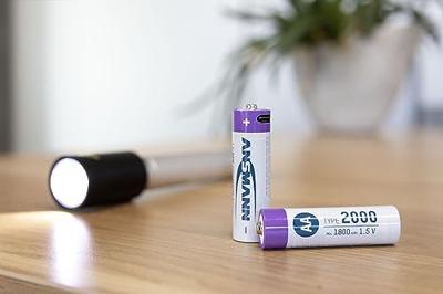 Ansmann Oplaadbare aa batterijen - li-ion - incl. usb-c oplaadkabel - 4 stuks - thumbnail