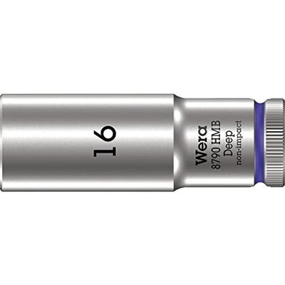 Wera 8790 HMB Deep Hand- en Machinedop met 3/8"-aandrijving, 16 x 64 mm 05004538001 Wera 8790 HMB Deep Hand- en Machinedop met 3/8"-aandrijving, 16 x 64 mm 05004538001