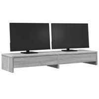 Monitorstandaard met lades 100x27x15 cm hout grijs sonoma eiken - thumbnail