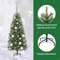 Kunstkerstboom met 150 LED met standaard Groen 120 cm PE en PVC - thumbnail