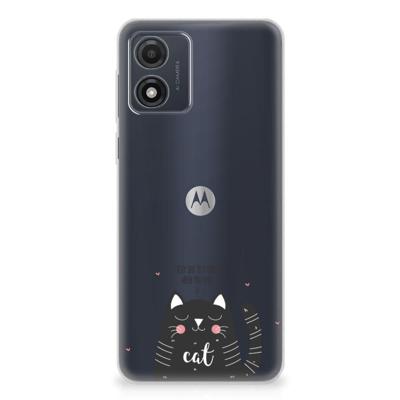 Motorola Moto E13 Telefoonhoesje met Naam Cat Good Day Motorola Moto E13 Telefoonhoesje met Naam Cat Good Day