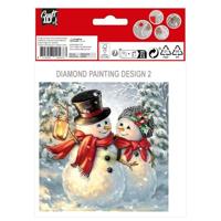 Grafix Maak je eigen kerst kaarten diamond painting, 2st. - thumbnail