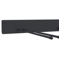 VidaXL Tuingereedschapsrek wandmontage staal zwart - thumbnail