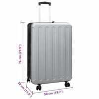 VidaXL Koffer met slot zilver 50 x 30 x 76 cm abs kunststof - thumbnail