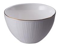 Porseleinen Kom Nippon White - Wit met Gouden Lijnen - 350ml 11.4cm - thumbnail