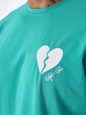 Project X Paris Gebroken Hart T-Shirt Heren Groen - Maat S - Kleur: Groen | Soccerfanshop Project X Paris Gebroken Hart T-Shirt Heren Groen - Maat S - Kleur: Groen | Soccerfanshop