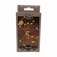 Draadverlichting Goud 100 LED 5m WW - thumbnail