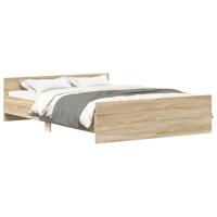Bedframe met hoofd- en voeteneinde sonoma eikenkleur 140x190 cm - thumbnail