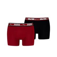 Puma Boxershorts Dual Logo 2-pack Burgundy-S - thumbnail