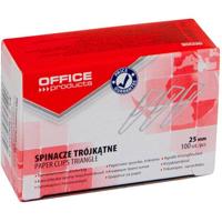 OFFICE products papierklemmen, 25 mm, gegalvaniseerd, driehoekig, doos van 100 stuks - thumbnail