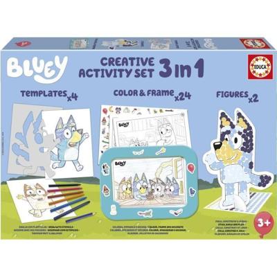 Creatieve set - EDUCA - Decoratie en modellering van Bluey-personages - 3 activiteiten voor 3-jarigen Creatieve set - EDUCA - Decoratie en modellering van Bluey-personages - 3 activiteiten voor 3-jarigen