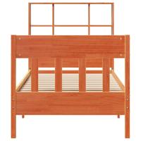 Bedframe zonder matras massief grenenhout wasbruin 100x200 cm - thumbnail