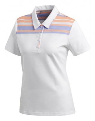 adidas golfpolo Ultimate dames wit/oranje adidas golfpolo Ultimate dames wit/oranje