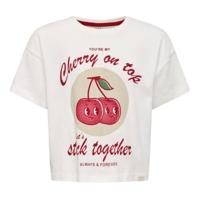 Kids ONLY zomer t-shirt S/S meisjes - loose fit - off wit - Kogcharlotte - thumbnail