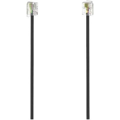Hama Telefoon (analoog) Aansluitkabel [1x RJ11-stekker 6p4c - 1x RJ11-stekker 6p4c] 3 m Zwart