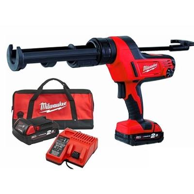 Milwaukee M18™ C18 PCG/310C-201B Accu Lijm- en Kitspuit met 310 ml patroonhouder 18V 2.0Ah in tas - 4933441310