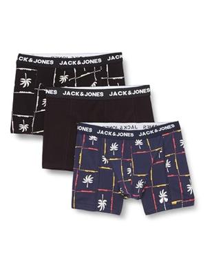Jack & Jones Boxershorts JACPALM Trunks 3-pack Black / Navy Blazer-M