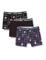 Jack & Jones Boxershorts JACPALM Trunks 3-pack Black / Navy Blazer-M - thumbnail