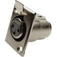 Cliff FC6100 XLR-connector Flensbus, contacten recht Aantal polen: 3 Zilver 1 stuk(s) - thumbnail