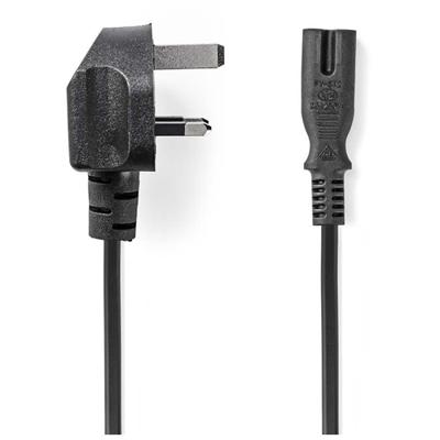 Nedis Type G / IEC-320-C7 UK stroomkabel ongeaard 2,0m zwart