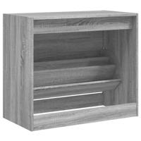 Schoenenkast 80x42x69 cm bewerkt hout grijs sonoma eikenkleurig - thumbnail