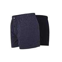 2-pak wijde heren boxershorts - Fox packet 2260 - Blauwe katoenen losse heren boxershorts - thumbnail