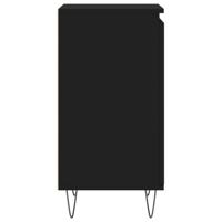 Dressoirs 2 st 40x35x70 cm bewerkt hout zwart - thumbnail