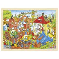 Goki houten legpuzzel - bouwplaats, 96st. - thumbnail