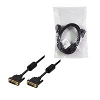 LogiLink CD0001 DVI kabel, 2x male, 2x Ferriet Core, Dual Link, zwart, 2M - thumbnail