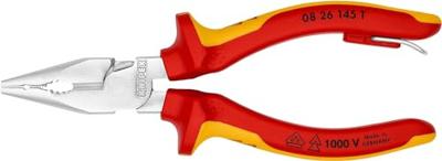 Knipex Puntcombinatietang | lengte 145 mm | meercomponentenhulzen | verchroomd VDE | 1 stuk - 08 26 145 T - 08 26 145 T - thumbnail