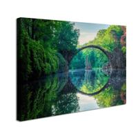 Schilderij - Weerspiegeling,Duivelsbrug 80x60 - thumbnail