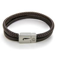 Monomen Men&apos;s Genuine Nappa Leather Bracelet MM10822SO - thumbnail