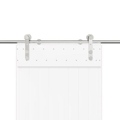 VidaXL Schuifdeur onderdelenset 183 cm roestvrij staal zilverkleurig