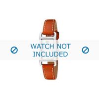 Lacoste horlogeband 2000310 / LC-05-3-14-0006 Leder Oranje 12mm + wit stiksel - thumbnail