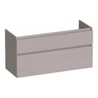 Brauer Delight - Onderkast - 120 cm - met 2 Softclose Lades Greeploos en 2 Sifon Uitsparingen - Timber Greige - thumbnail