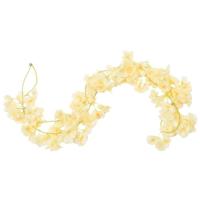 VidaXL Kerstslingers met bloemen 6 st 180 cm champagnekleurig - thumbnail