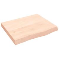 Tafelblad 60x50x(2-6) cm onbehandeld massief eikenhout - thumbnail