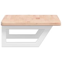 Badkamer wandschap staal en massief eikenhout - thumbnail