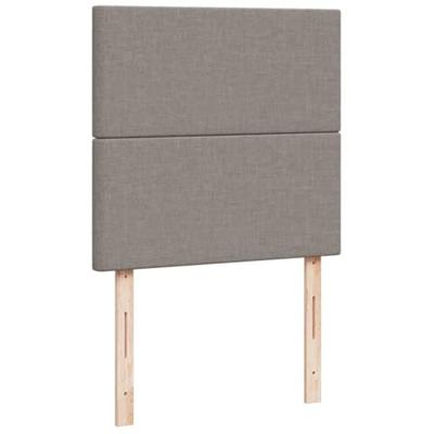 Boxspring met matras stof taupe 90x200 cm - thumbnail
