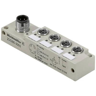 Weidmüller SAI-4-S-3P-M8L-M12-2AND 2512800000 Passieve sensor/actorbox M8-verdeler met metalen schroefdraad 1 stuk(s)