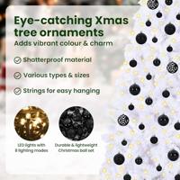 Kunstkerstboom met 300 LED Wit 180 cm PVC en staal - thumbnail